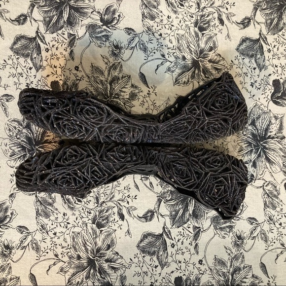 MELISSA + CAMPANA Sz 7 Jelly Sparkly Ballerina Flats Slip On  Shoes Loafers - Picture 5 of 10